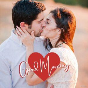 good morning couple kiss image