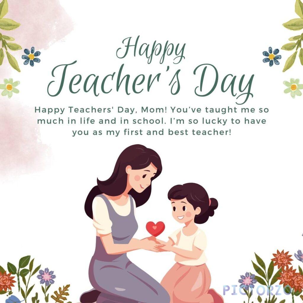 Special teacher mom message on teacher day